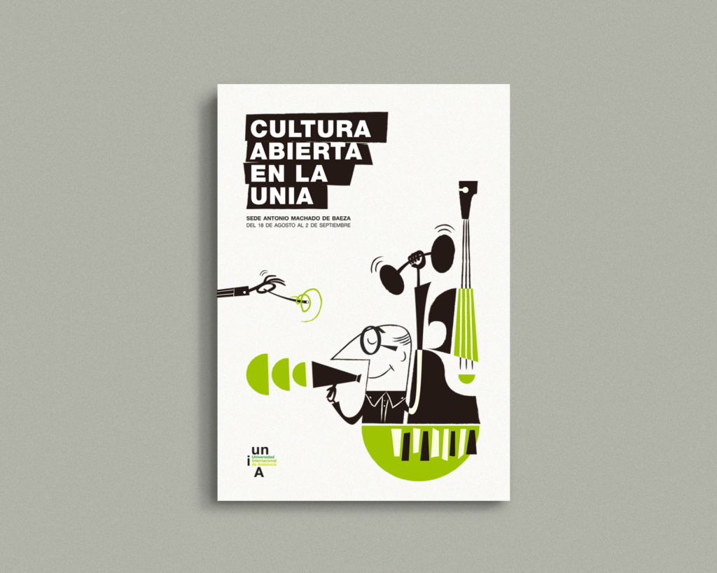 cartel cultura abierta unia bicoco estudio de diseño Granada